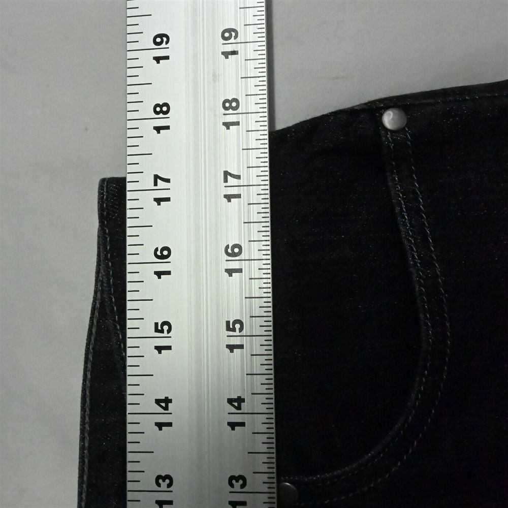 Eileen Fisher 10 Mid Rise Slim Washed Black Stretch Denim Womens Jeans - Picture 2 of 9